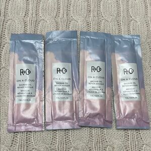 New R+Co On a Cloud Baobab Oil Repair Masque -4 individual packets. Each .23 oz.